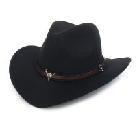 BUTTERMERE Western Cowboy Hat Women Men Cow Gentleman Jazz Sombreros Hombre Cap Vintage Autumn Winter Elegant Lady Cowgirl Hats