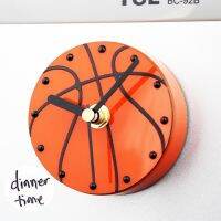 Fashion creativity sports basketball refrigerator clock basketball refrigerator hanging clock magnetic sticky clock mute