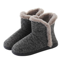 Men Casual Winter Home Slippers Mens Warm Cotton Faux Fur Indoor Flat Shoes Male Comfortable Furry Flats For Bedroom Couples