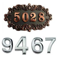 Digits 0-9 Number Sticker5cm 3D Plate Sign Number Hotel Door Number Plaque Modern Plated House Home Address Mailbox Decor