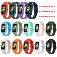 สายรัดซิลิโคนสำหรับ Huawei Band 6 8,สายรัดข้อมือสายนาฬิกาเปลี่ยนได้อัจฉริยะสายรัดข้อมือสำหรับสำหรับนาฬิกา Huawei 7อุปกรณ์สายรัด