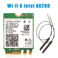 WiFi 6 Dual Band 3000Mbps การ์ดไร้สายสำหรับ Intel AX200 M.2บลูทูธ5.0 2.4G/5Ghz 802 .11ac/ax AX200NGW Wi-Fi อะแดปเตอร์เสาอากาศ