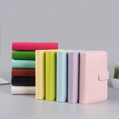 Customized Pu Leather A5 A6 Notebook Diary Schedule Cute Journal Binder School Supplies Macaron Notebook with inner pages
