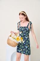 mini.m เดรสสั้น April floral dress  with bow