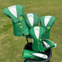 Headcover: {New Golf Club Headcover For Driver Fairway Putter Hybrid 135UT อเนกประสงค์ปักกันลื่นกันน้ำที่ป้องกันแจ็กเก็ตเขียว