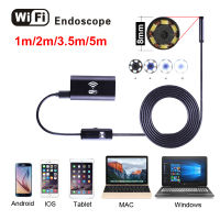 USB Endoscope กล้อง HD 8มิลลิเมตร IP68กึ่งแข็งหลอด Endoscope ไร้สาย Wifi Borescope ตรวจสอบวิดีโอสำหรับ Androidios