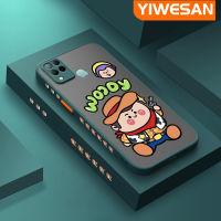 YIWESAN เคสสำหรับ Infinix Hot 10S Hot 10S NFC Hot 10T เคสการ์ตูนน่ารักวู้ดดี้แฟชั่นแบบบางกันกระแทกเคสโทรศัพท์แบบแข็งขอบสี่เหลี่ยมนิ่มคลุมทั้งหมดเคสป้องกันเลนส์กล้อง