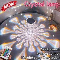 316สี LED โคมไฟคริสตัล Water Drop Projector Touch ปรับ USB โรแมนติกเพชร Ambient Light ห้องนอน Night Lights