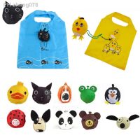 Cute Animal Dog Panda Shape Foldable Shopping Bag Grocery Storage Ladies Folding Reusable Tote Bags Portable Travel Shopper Bag