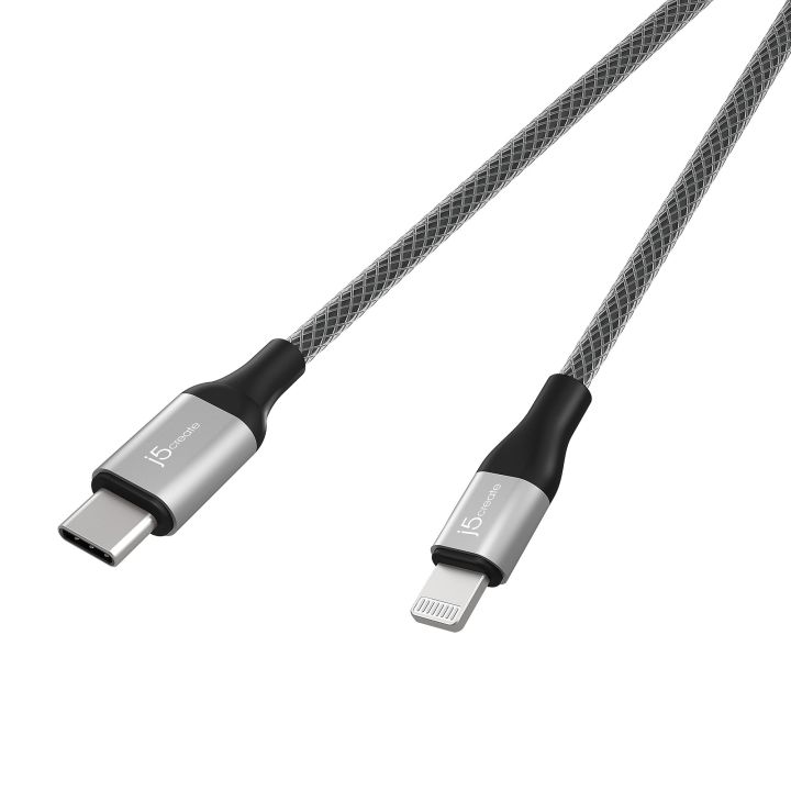 j5create-jlc15b-usb-c-to-lightning-cable-black-สายชาร์จไอโฟน-สีดำ-ของแท้-ประกันศูนย์-2-ปี