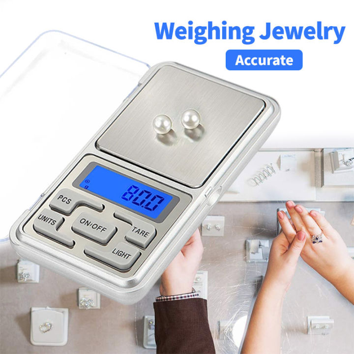 Electronic Digital Pocket Scale 0.01g Precision Mini Jewelry Weighing Scale  Backlight Scales for Kitchen 100/200/500g