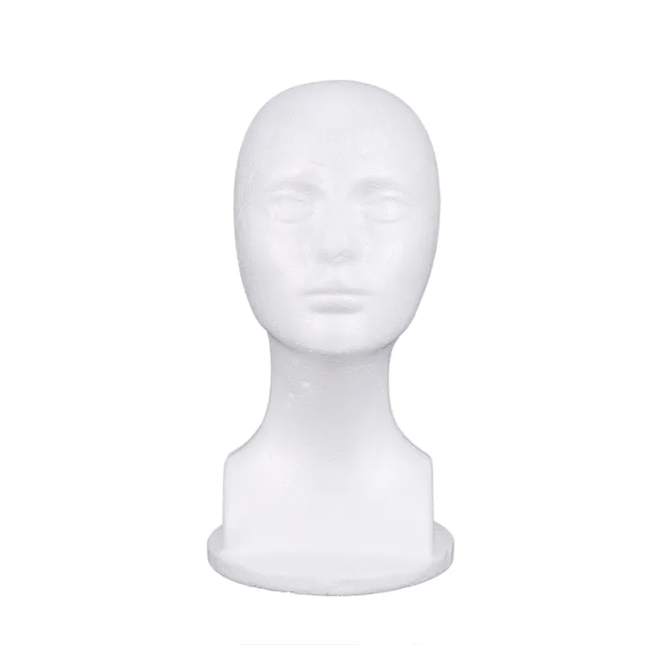 Styrofoam Mannequin Foam Head Model Glasses Hat Wig Display Stand ...