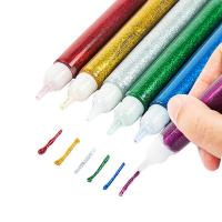 12pcs Color Drawing Glitter Powder Adhesive Paper Flower Crafts Phone Case DIY Child Art Painting Super Liquid Glue Nail Gel Pen Adhesives Tape