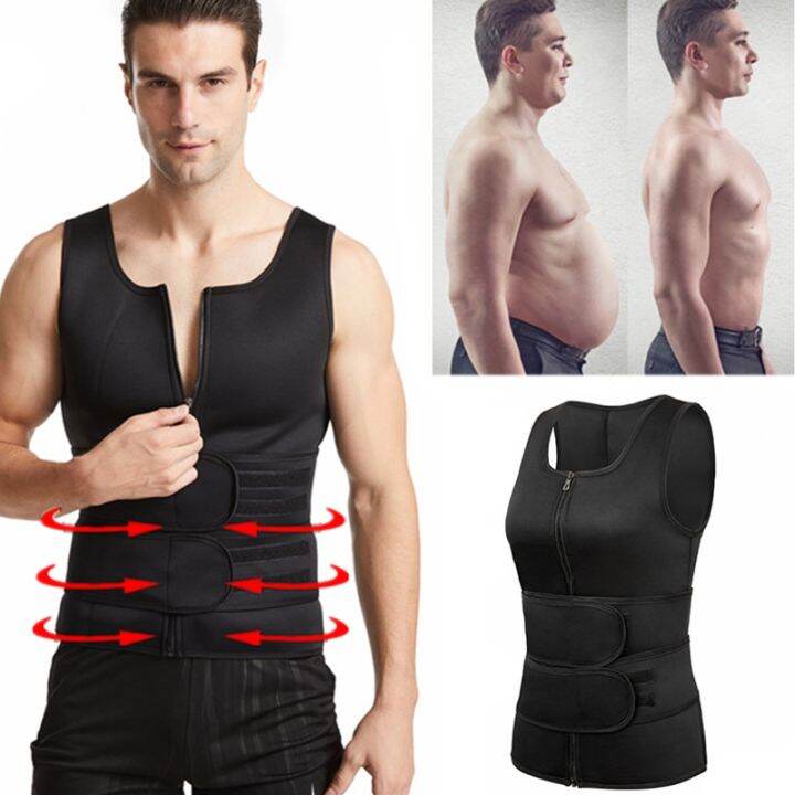 Men Body Shaper Waist Trainer Sauna Suit Sweat Vest Slimming Underwear  Weight Loss Shirt Fat Burner Workout Tank Tops Shapewear 