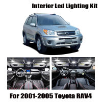 8หลอดไฟสีขาว Canbus ภายใน LED รถชุดไฟเพดาน Fit สำหรับ Toyota RAV4 2001 2002 2003 2004 2005แผนที่โดม Cargo ใบอนุญาตโคมไฟ