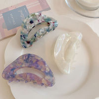 【cw】 Korean Ink Leopard Acetate Hair Jaw Clip Fringe Hairpin French Style All-Matching Mermaid Color Head Clip Hair Clip Headdress ！