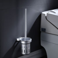 Integrated Toilet Brush Holder 304 Stainless Steel Cleaning Brush With Base Wall Hanging Household Nail Free Storage Brush