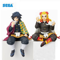 Sega Original Demon Slayer Anime Figure Rengoku Kyoujurou Tomioka Giyuu Rice Instant Noodles Press Ball Action Doll Model Toys