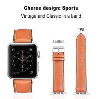 DAHASE Band สำหรับนาฬิกาซีรีส์8 7 6 5 Iwatch สายหนังแท้38 42 40มม. 44 41มม. 45มม. TPU ด้านในกันเหงื่อสายนาฬิกา