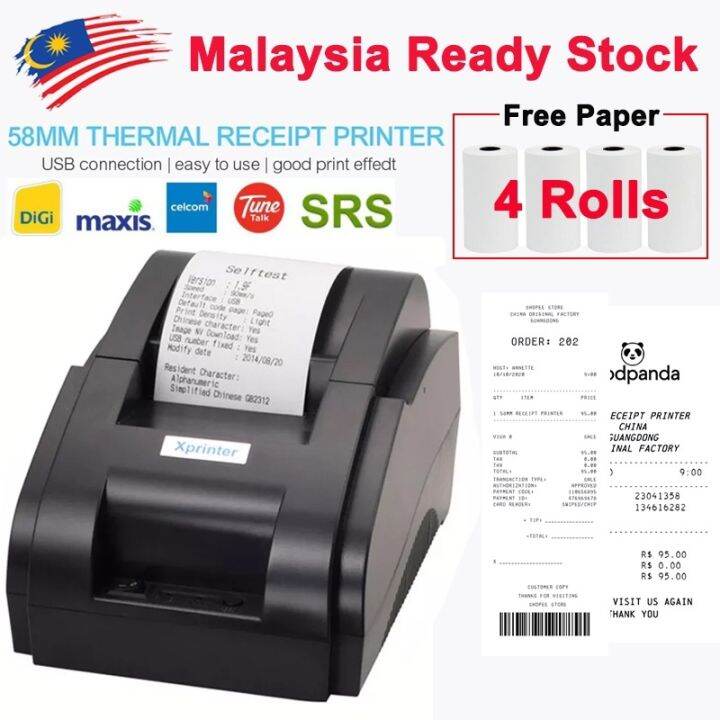 New Promo Xprinter Xp Iih Mm Thermal Printer Cash Receipt Pos Portable Mini Thermal Printer