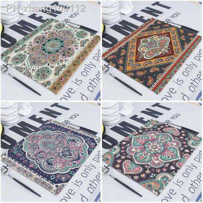 Bohemian Abstract Geometric Pattern Placemats Decorative Dining Upscale Linen Placemat Table Napkin Individual Tablecloth for