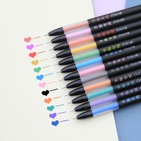 【living stationery】12ชิ้น/เซ็ต Colorful0.5mmTip ทั้งหมดเข็มเจล Inkfor Scrapbooking Drawing Sketch เขียน Supply เครื่องเขียน