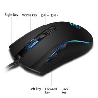 เมาส์สำหรับเล่นเกมส์แบบมีสายใหม่สำหรับเกมเมอร์7ปุ่ม3200DPI ไฟ LED ออปติคอล USB Mouse Komputer เกมเม้าส์เมาส์เกมเมอร์สำหรับคอมพิวเตอร์พีซี