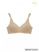 Sabina เสื้อชั้นใน Invisible Wire (ไม่มีโครง) รุ่น Perfect Bra รหัส SBXD97205 สีเนื้อเข้ม