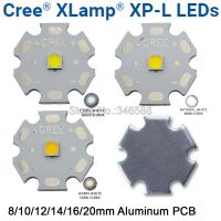 5ชิ้น10วัตต์ CREE XPL XP-L LED E mitter แสงเย็นสีขาวอบอุ่นสีขาวเป็นกลางสีขาวไดโอดชิปที่มี8มิลลิเมตร12มิลลิเมตร14มิลลิเมตร16มิลลิเมตร20มิลลิเมตร PCB สำหรับ DIY