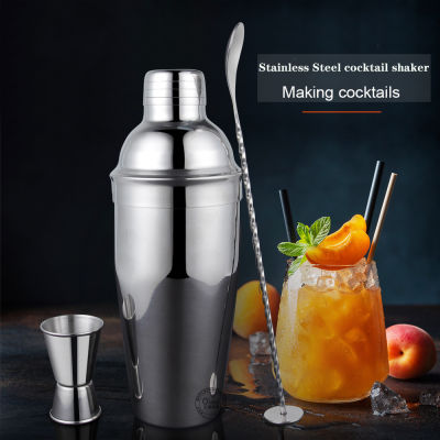 Stainless Steel Cocktail Shaker Mixer Strainer Ice Tongs Mixing Spoon Shakers Kit Barware Tools Bartender Bar Accessories