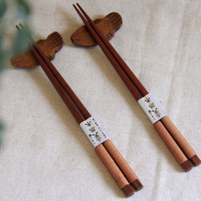 Tableware Solid Wood Chopsticks Have Dinner with Black and Brown Kinking Japanese Style Kitchenwear Kitchen Cooking Utensil Tool