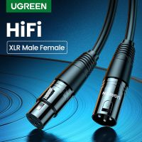 【YF】 Ugreen XLR Cable Karaoke Microphone Sound Cannon Plug Extension Mikrofon for Audio Mixer Amplifiers Cord