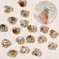 EXCES 3D คริสตัลไดมอนด์ เครื่องตอกเสาเข็มเช็ก คลาสสิค เล็บ Rhinestones เครื่องประดับแต่งเล็บ เครื่องประดับเล็บ อุปกรณ์ตกแต่งเล็บ