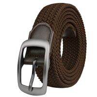 Drizzte Plus Size 130 150 160 170 180 190cm Brown Braided Woven Elastic Stretch Belt Mens for Big and Tall Man High Quality