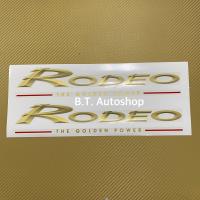 สติ๊กเกอร์* RODEO THE GOLDEN POWER ติดกระจกแค๊ป  ISUZU  ราคาต่อคู่  มี 2 ชิ้น