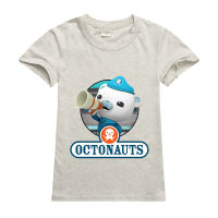 OCTONAUTS เด็กวัยหัดเดินเด็กสาวประเดิมครึ่งแขนผ้าฝ้ายฤดูร้อนสาวเสื้อแขนยาวเด็กความชื้นเสื้อผ้าเด็กสบายๆ