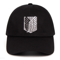 aot 2023 Cotton New 100% regiment Dad Hat Baseball Cap Women Men Snapback Black Shield Attack on Titan Versatile hat