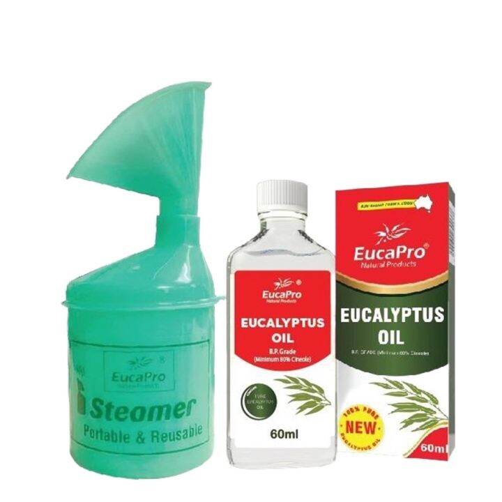NEW Eucapro Eucalyptus Oil 60mL Steam Inhaler Casing Lazada