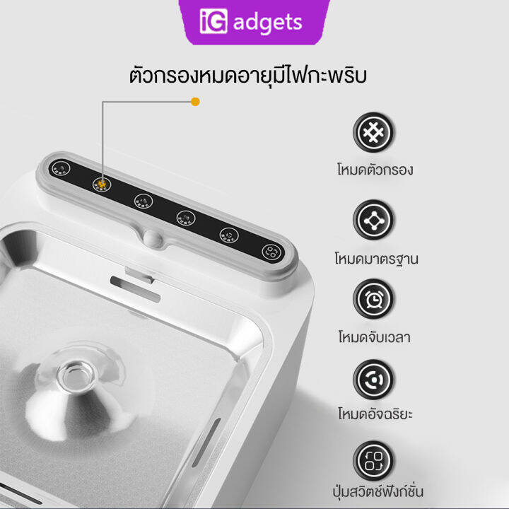 igadgets-น้ำพุไร้สายอัตโนมัติ3l-global-version-แบต5200mah-ระบบเซนเซอร์-น้ำพุแมวไร้สาย-น้ำพุแมว