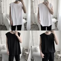 (SALE) พร้อมส่งเสื้อยืดแขนกุด สีพื้น สไตล์เกาหลี เนื้อผ้าโพลีผสมคอตตอน ผ้านิ่มใส่สบาย B6