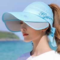 New Women Retractable Visor Sun Hats Female Summer Empty Top Hats Outdoor Sport Suncreen Cap Anti-UV Beach Hat Fishing Cap кепка