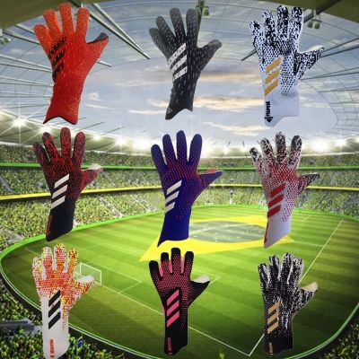 Predator 2022 New Latex Goalkeeper Gloves No Finger Guards Thickened Football Goalkeeper Gloves Professional Football Goalkeeper Glove