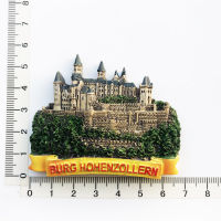 ปราสาท Hohenzollern ประเทศเยอรมนี แม่เหล็กติดตู้เย็น Travel 3D Memorial Magnetic ตู้เย็น-GEIWH MALL