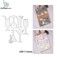 【LZ】☌❦✱  Inlovearts wine glass metal corte dados cocktail decoração scrapbook papel ofício faca molde lâmina punch stencils morrer diy