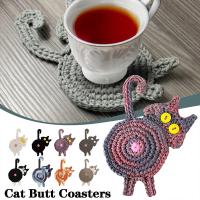 Cat Butt Coaster Tea Coffee Cup Table Mat Placemats Durable Heat Resistant Table Placemats Bowl Pad Coasters New Home Decoration