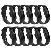 ¤℡❇ 10 pcs For Fitbit inspire 2 Band Silicone Watchband Strap Metal Buckle Bracelet Sport Wristband for Fitbit Inspire 2 Accessories