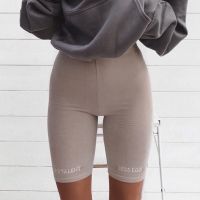 Womens Cycling Shorts Thin Fitness Casual High Waist Biker Short Summer Slim Knee-Length Bottoms Breathable Shorts Streetwear