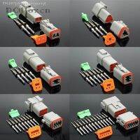 ☫✉ 1 Set Deutsch DT Connector DT06-2S/DT04-2P 2P 3P 4P 6P 8P 12P Waterproof Electrical Connector For Car Motor With Pins 22-16AWG