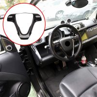 Carbon Fiber Car Steering Wheel Frame Decorative Sticker Accessories for Smart Fortwo 451