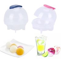 4PCS Cute Spherical Ice Cream Mold /Big Size Ball Ice Molds /Round Ball Ice Cube Makers / Home Bar Party Kitchen Whiskey Cocktail DIY Ice Cream Mould/ Kitchen Tool